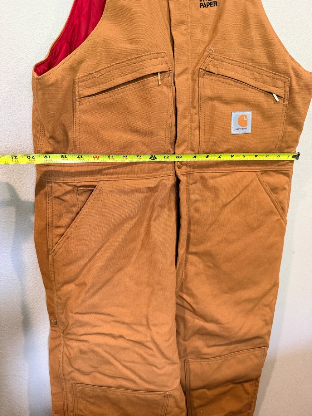 Carhartt men’s overalls brown, with insulated lining and double-layer knee pane - Picture 6 of 9